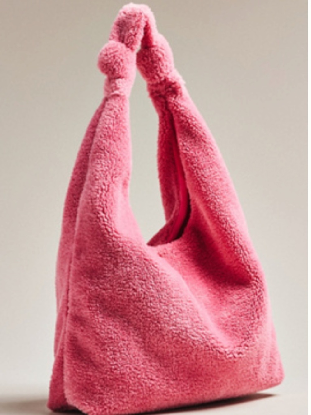 NWT Anthropologie Love Knot Slouchy Bag Purse Sherpa Edition - SOLD OUT